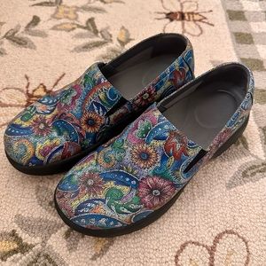 Dansko Floral Printed Slip On Clogs
